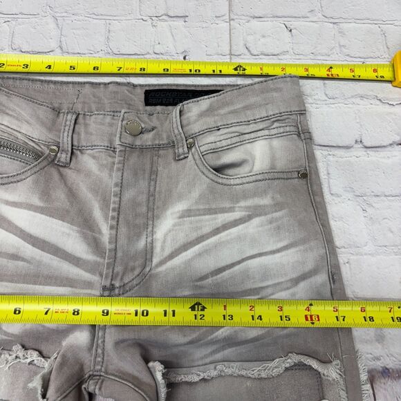 Rockstar Original Men Stacked RSM 225 Flare Denim Jeans Size 30 Hallie C053 -24 - Picture 3 of 16
